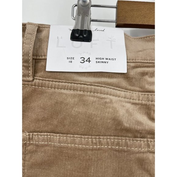 Loft High Waist Skinny Corduroy Pants Size 34 (18) - Picture 4 of 10